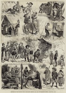 全米ライフル協会の会議とウィンブルドンコモンのキャンプでのスケッチ 作： Harry Furniss