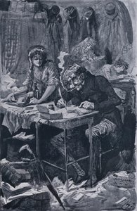 The Begging Letter Writer (litho) 作： Harry Furniss