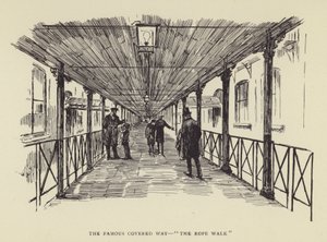 有名な屋根付きの道、ロープウォーク 作： Harry Furniss