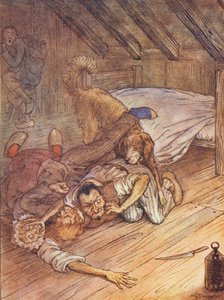 ミスター・ピーターの物語』、『バッグマンの犬』（カラーリトグラフ） 作： ハリー・ジョージ・ティーカー