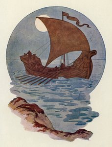 北欧の軍艦のような造り（カラーリトグラフ）
