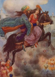 王女、ペルシアに帰る（カラーリトグラフ）