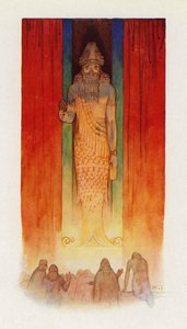 ペリシテ人の主神は魚神だった（カラーリトグラフ） 作： Harry George Theaker
