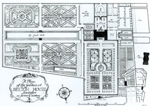 リンカーンシャーのベルトンハウスの庭園の計画（以前は1900年頃） 作： Harry Inigo Triggs