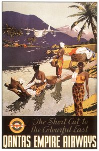 Advertisement カンタス帝国航空, ポストカード, 1950-1954年頃 (ポスター) 作： Harry J. Weston