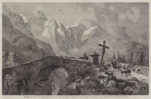 ヴィーシャータールの朝、高放牧地に上る 作： Harry John Johnson