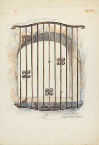 窓の鉄格子 作： Harry Mann Waddell