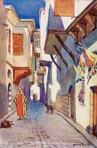 シリアのダマスカスの通り（1910年頃、リチャード・ペンレイク著『A Book of Modern Palestine』より