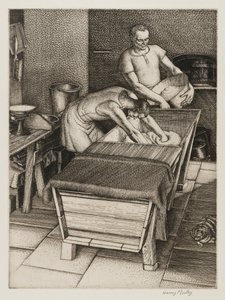 ベイクハウス、1934（線画） 作： Harry Morley