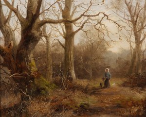ウッドランドシーン、1892 作： Harry William Adams