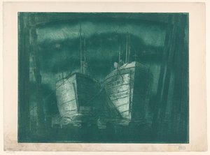 2 つの樹皮 作： Harry van Mook (signed by artist)
