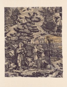 Le Solitaire au Pont du Torrent (急流に架かる橋の隠者) (調度品生地) 作： Hartmann et Fils