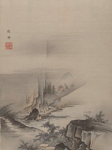 急流と川の滝。 作： Hashimoto Gaho