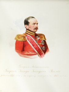 イオシフ男爵の肖像Iosifovich von Velio 1795-1867インペリアルホースガードのアルバムから、1846-1849 作： Hau