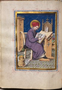福音書と伝道者の肖像：聖マルコ、c。 1480。 作： Hausbuch Master