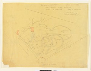 Castel d&39;Orgeval、Parc de Beausejour、M Laurentの所有物（Garden Plan、Castle d&39;Orgeval、Propert 作： Hector Guimard