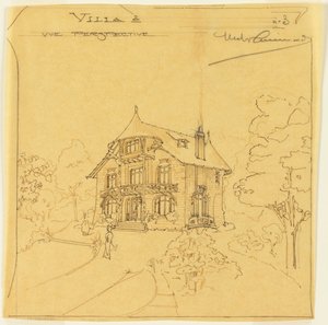 ヴィラの斜視図 作： Hector Guimard