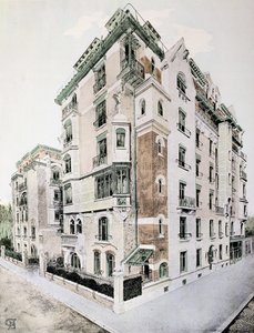 ヘクトル・ギマールの本（1867-1942）のイラスト「カステル・ベレンジャー」 作： Hector Guimard