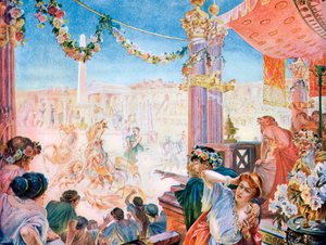 ネロのサーカスまたはカリグラのサーカス、ローマ、1901年。 作： Heilbronn
