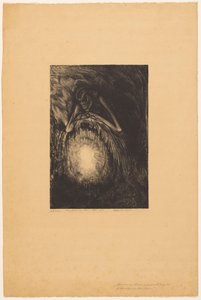 青い光の周りにブーズの形が見えた 作： Hein von Essen