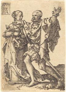 踊るカップル、1551年。 作： Heinrich Aldegrever