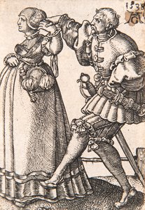 シリーズ「The Small Wedding Dancers」より、1538年。 作： Heinrich Aldegrever