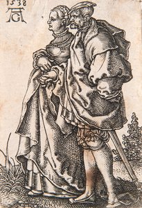 シリーズ「The Small Wedding Dancers」より、1538年。 作： Heinrich Aldegrever