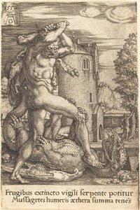 ドラゴンを倒すヘラクレス、1550年。