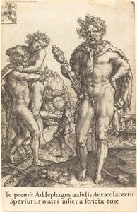 ヘラクレスとアンタイオス 作： Heinrich Aldegrever