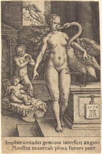 子供の頃のヘラクレス 作： Heinrich Aldegrever