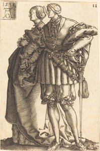 大規模なウェディング ダンサー、1538 年。 作： Heinrich Aldegrever