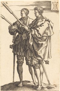 大規模なウェディング ダンサー、1538 年。 作： Heinrich Aldegrever