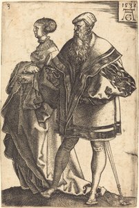 大規模なウェディング ダンサー、1538 年。 作： Heinrich Aldegrever