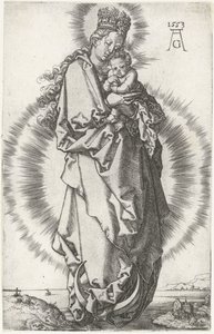 三日月の聖母子 作： Heinrich Aldegrever