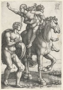 サテュロスによる女性の誘拐 作： Heinrich Aldegrever