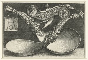 2 つのスプーンとホイッスルのデザイン 作： Heinrich Aldegrever