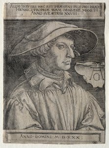 自画像 作： Heinrich Aldegrever