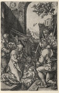 羊飼いの礼拝、1553年。 作： Heinrich Aldegrever