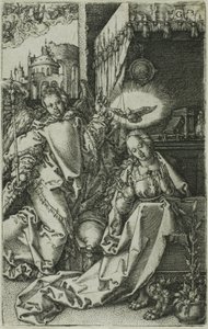 受胎告知 作： Heinrich Aldegrever