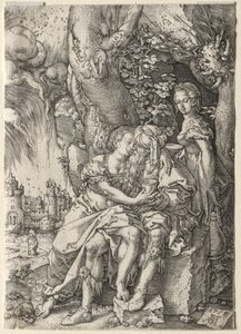 ロトの物語: ロトと娘たち 作： Heinrich Aldegrever