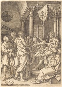 ダニエルの証言によって有罪判決を受けた二人の長老、1555年。 作： Heinrich Aldegrever