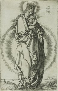 三日月の聖母子 作： Heinrich Aldegrever