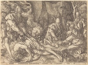 盗賊の中の旅人 作： Heinrich Aldegrever