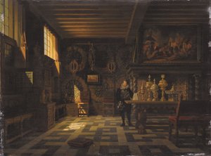 17世紀の宮殿の内部（油彩・キャンバス） 作： Heinrich Anton Heger