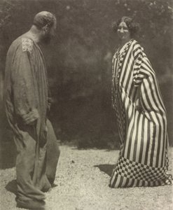 グスタフ・クリムトとエミーリエ・フレーゲ、1909年頃。 作： Heinrich Böhler