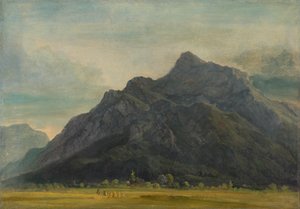 ザルツブルグ近くのウンタースベルグ 作： Heinrich Burkel