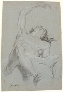 裸の男、「でそっとインす」で見た。 天井画図案研究 作： Heinrich Dittmers