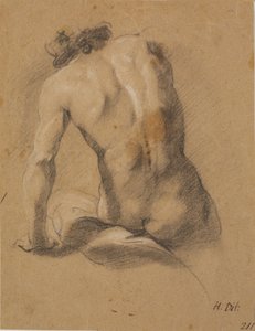 後ろから見た着席男性モデル 作： Heinrich Dittmers