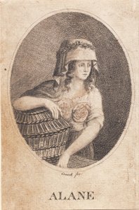 「アラン」、バスケットを持つ女性