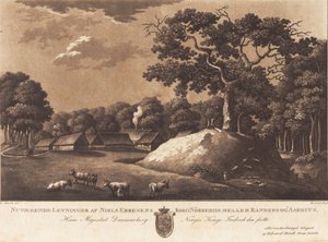 Niels Ebbesen の城 Nørreriis の現在の遺跡。 Eシュトーチ部。 作： Heinrich Grosch